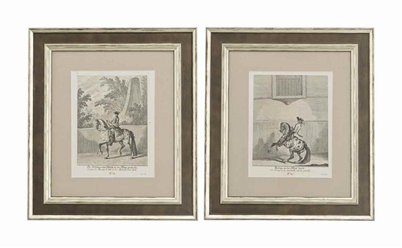SCENES OF EQUESTRIAN DRESSAGE by Johann Elias Ridinger
