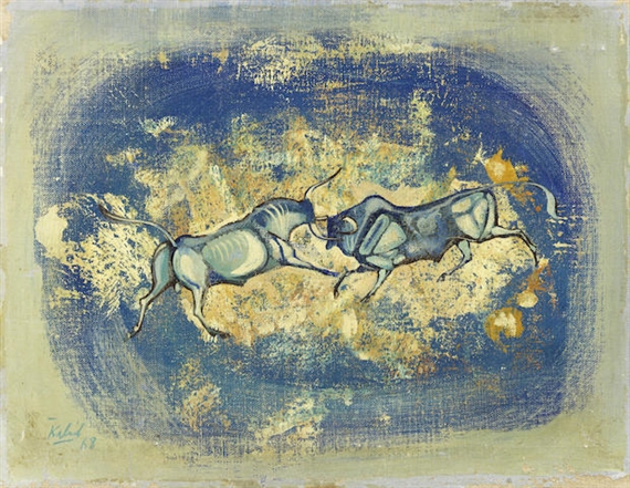 Bulls by Khalid Al Rahal, 1968