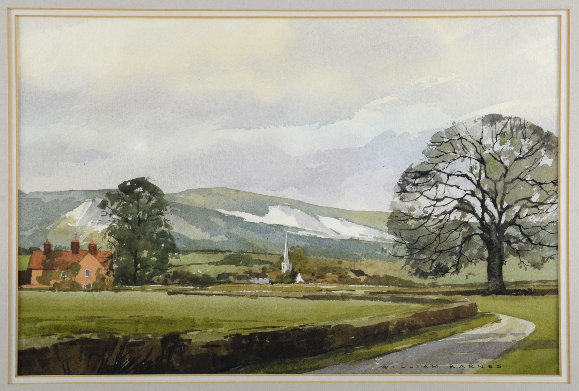 William Barnes | Brockham church on the North Downs | MutualArt