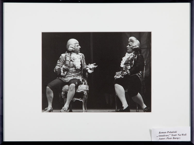 Artwork by Piotr Baracz, Roman Polanski i Tadeusz Lomnicki, Made of vintage print, black and white photography, bromine/photographic paper