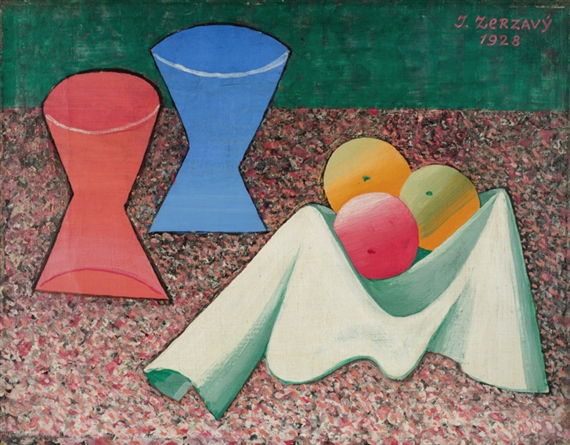 Still life with two vases by Jan Zrzavý, 1928