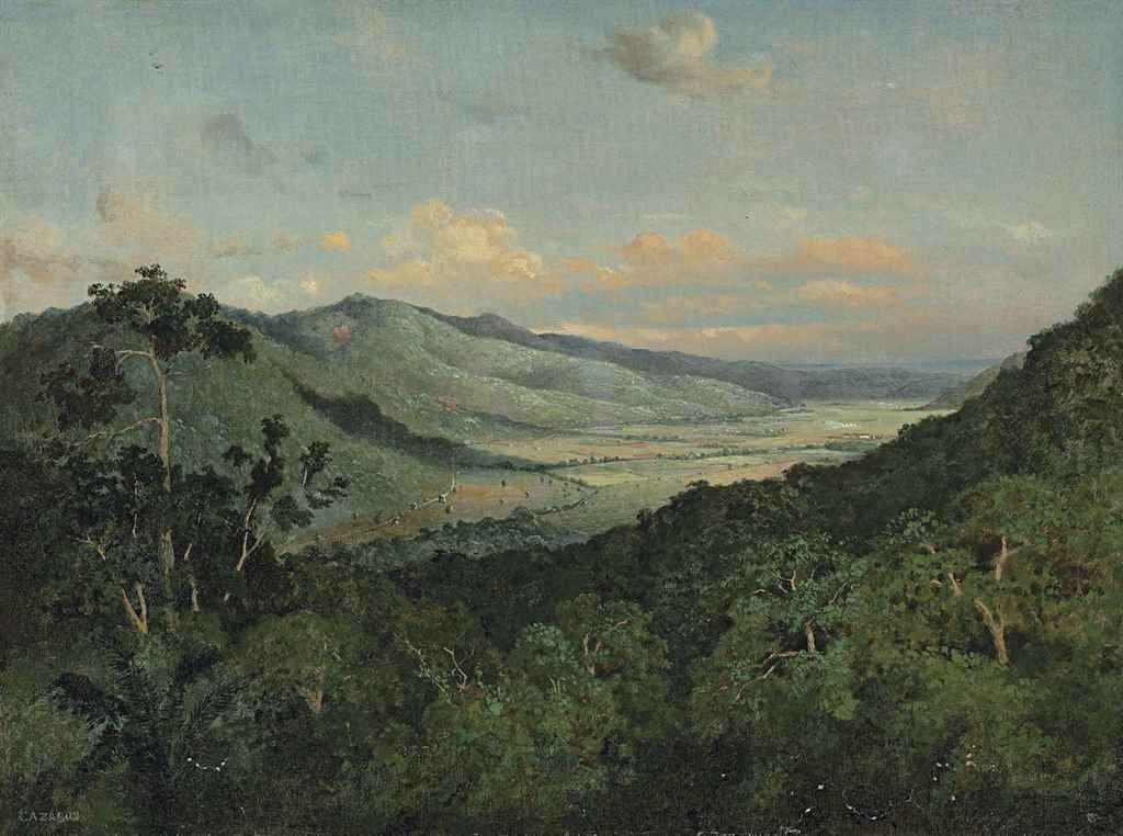 Michel Jean Cazabon Sunlit Valley (Diego Martin Valley from Fort
