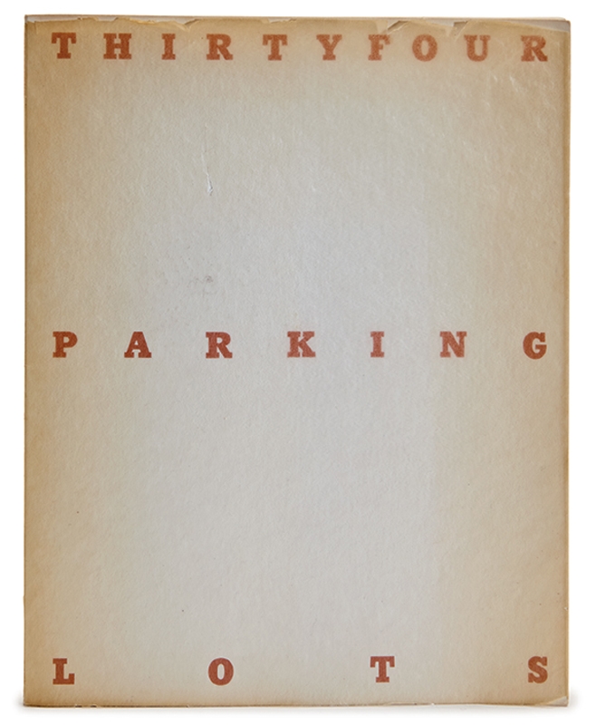Ed Ruscha Thirtyfour Parking Lots in Los Angeles (1967) MutualArt