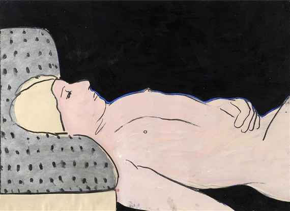 Untitled (Reclining Torso) by Joan Brown, circa 1975