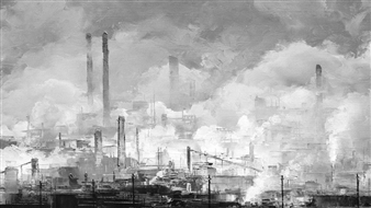 Todd Carpenter paints urban and woodsy landscapes in a scientific light