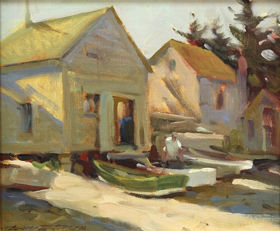 Fish House Morning Light by Don Stone