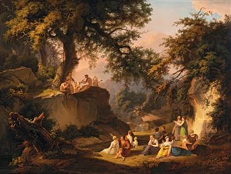 Arcadian Scene with Pan Playing Music by Albert Christoph Dies, 1802
