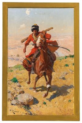 Circassian Horseman by Frants Alekseevich Rubo