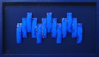 2 Works: Blue Earth, Blue Sky; and When Water Dances- Turquoise II - Janet Harley-Peters