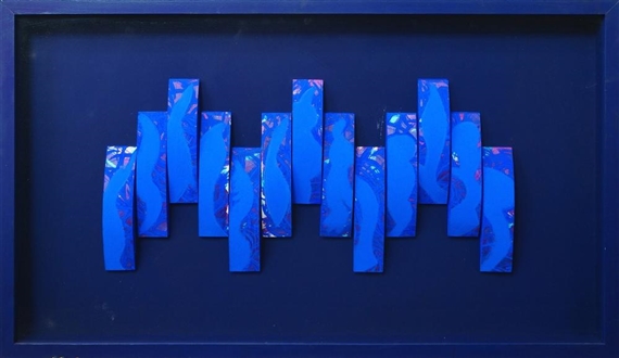 2 Works: Blue Earth, Blue Sky; and When Water Dances- Turquoise II - Janet Harley-Peters