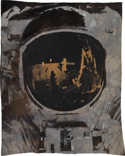 Neil Armstrong’s self-portrait in Buzz Aldrin’s helmet visor by Matthew Day Jackson, 2009