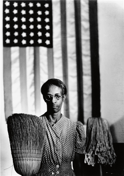 American Gothic, Washington D.C. by Gordon Parks, 1942, printed later