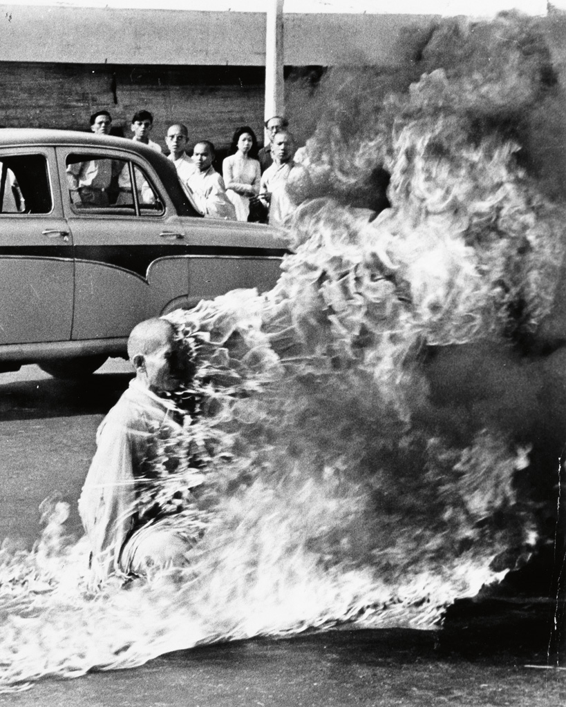 Burning monk, South Vietnam by Malcolm Wilde Browne, 1963