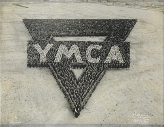 YMCA Emblem, formed by Officers, Men, & Camp Activity Workers, at Camp Wheeler, GA by Arthur Mole, John D. Thomas, 1918-1919