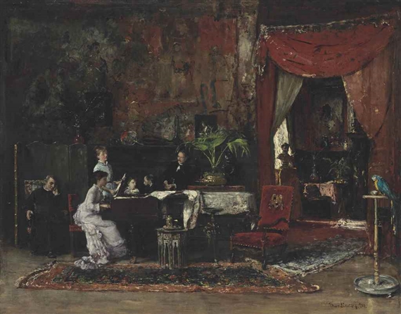 Intérieur d’un salon by Mihaly Munkacsy, 1878