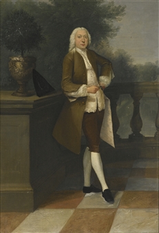 PORTRAIT OF RICHARD NEVEL, IN A GARDEN - Peter Van Dyck