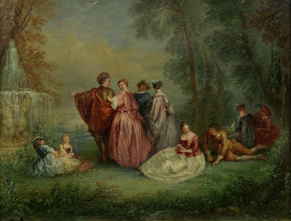Watteau Jean Antoine L Amour Paisible Mutualart