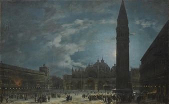 The Piazza San Marco, Venice, in the early hours of the last evening of carnival - Francesco Zanin