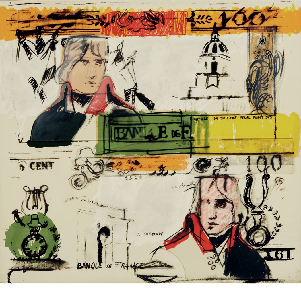 Larry Rivers DOUBLE FRENCH MONEY (1966) MutualArt