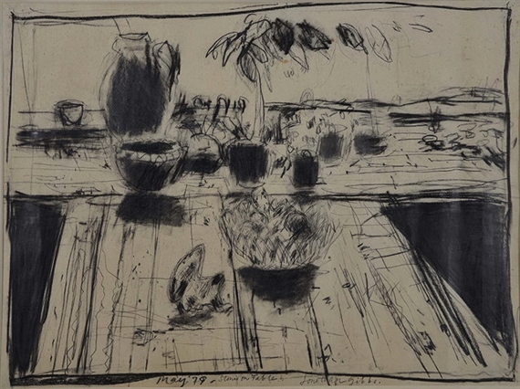 Stones on Table by Jonathan Gibbs, 1979