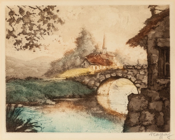 André Raffray | Bridge on the Creek | MutualArt