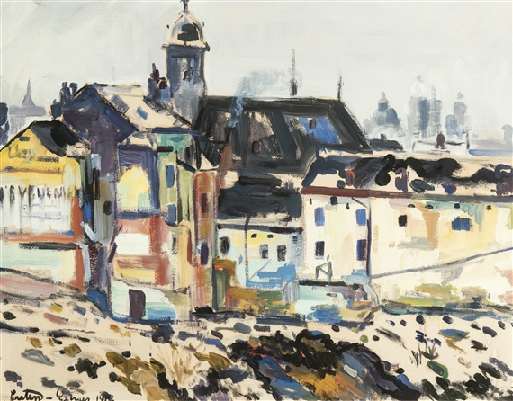 Quartier De La Madeleine Sous la Neige by Georges Creten, 1917