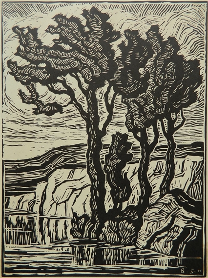 Creek Bank (Greenough 69) by Birger Sandzén, 1932, printed in 1950