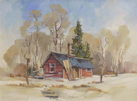 Farm House Along Devon Hwy by Meredith Evans, 1977