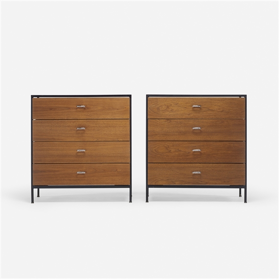 Nelson George Rare Steelframe Cabinets Pair 1950 Mutualart