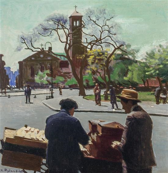 In Washington Square by Robert Knight Ryland, 1946