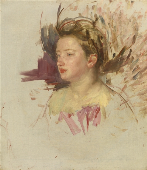 SKETCH OF ANTOINETTE (NO. 2) (STUDY OF A HEAD) by Mary Cassatt, 1899