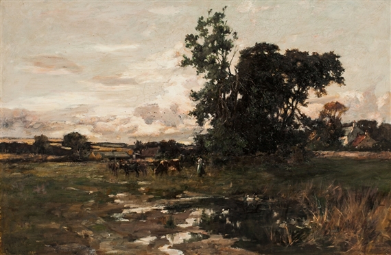 COOS IN PASTURE by Joe Milne, 1888