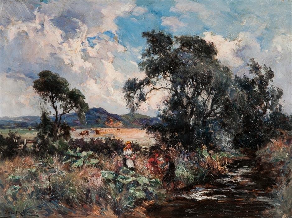 Artwork by Joe Milne, ON THE BRAID BURN, Made of oil on canvas