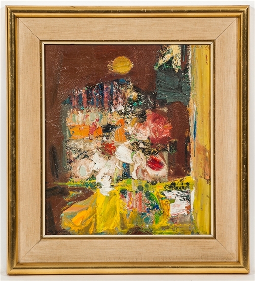 FLOWERS AND MOON by John Houston, 1960