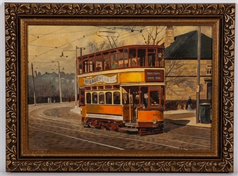 2 WORKS: CATHCART ROAD, MOUNT FLORIDA, 1955, AND LEAVING GEORGE SQUARE AT SOUTH FREDERICK STREET AND INGRAM STREET - Peter St. Clair Merriman