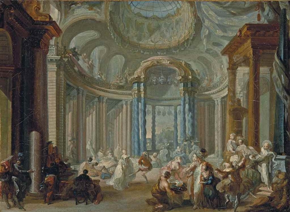 Un bal masqué by Gabriel Jacques de Saint-Aubin