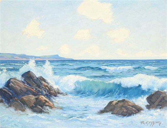 Breezy Day, B.C. Coast by Roland Gissing, 1965