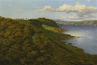 VIEW OF THE COUNTRY NEAR MOUNT EDGECUMBE, ENGLAND - Sidney Hodges