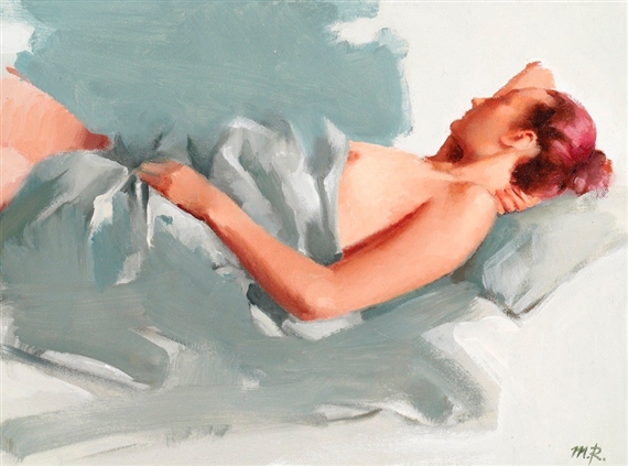 Nude in Bed by Michael Rapoport