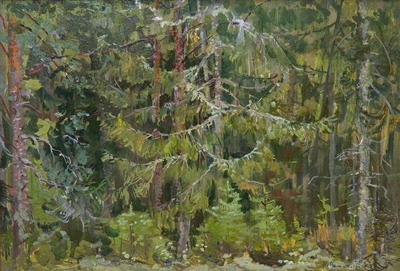 Forest by Nikolai Mikhailovich Romadin, 1963