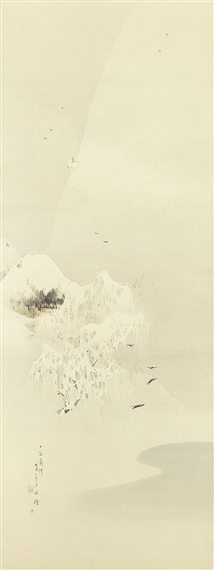 kakejiku,set of four depicting scenes from the four seasons by Seitei Watanabe