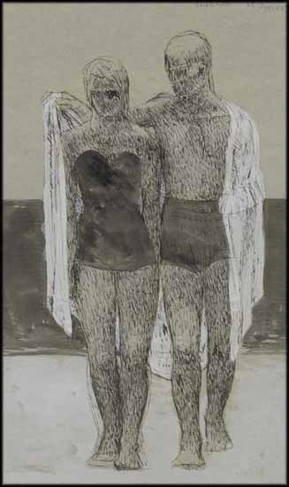 Study for After Swimming by Alex Colville, 1955