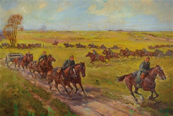representation of the cavalry battle of Lipa - Edmund Senft