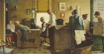 Norman Rockwell Visits a Country Editor - Norman Rockwell
