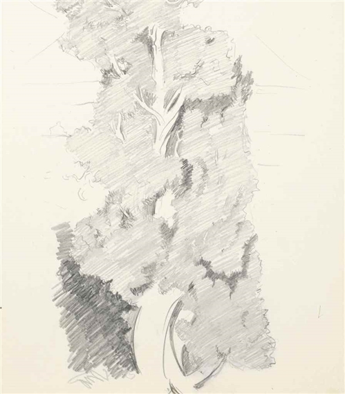 Pinion and Cedar Trees by Georgia O'Keeffe, circa 1938