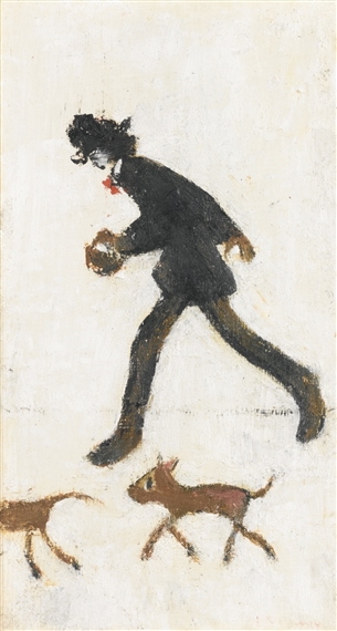 MAN WALKING WITH DOGS