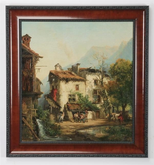 German School, 19th Century | A rural village landscape | MutualArt