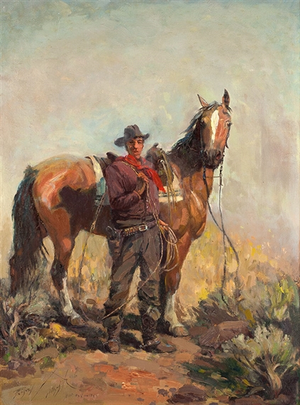 Cowboy and Horse by Raphael Lillywhite, 1948-1949