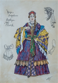 Costume design fot the play "storm" by Ostrovskij - Alexander Jakowlewitsch Golowin