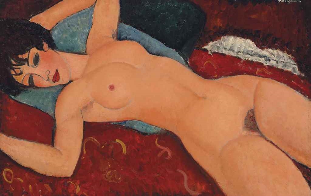 Artwork by Amedeo Modigliani, Nu couché, Made of oil on canvas